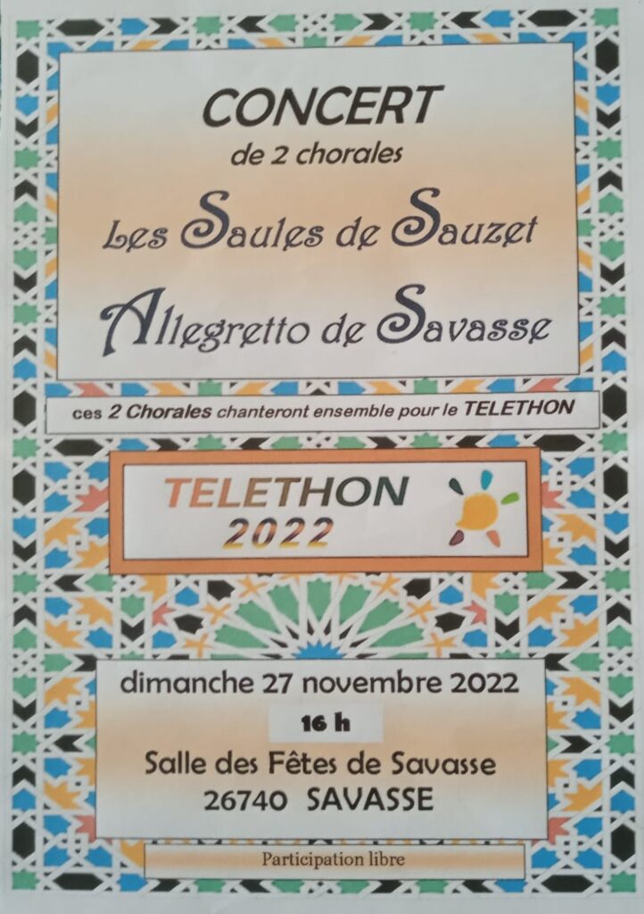 téléthons 2022 concert à Savasse