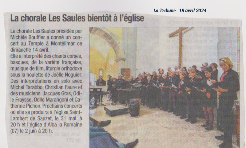 chorale des saules au temple de Montélimar